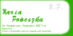 maria popeszku business card